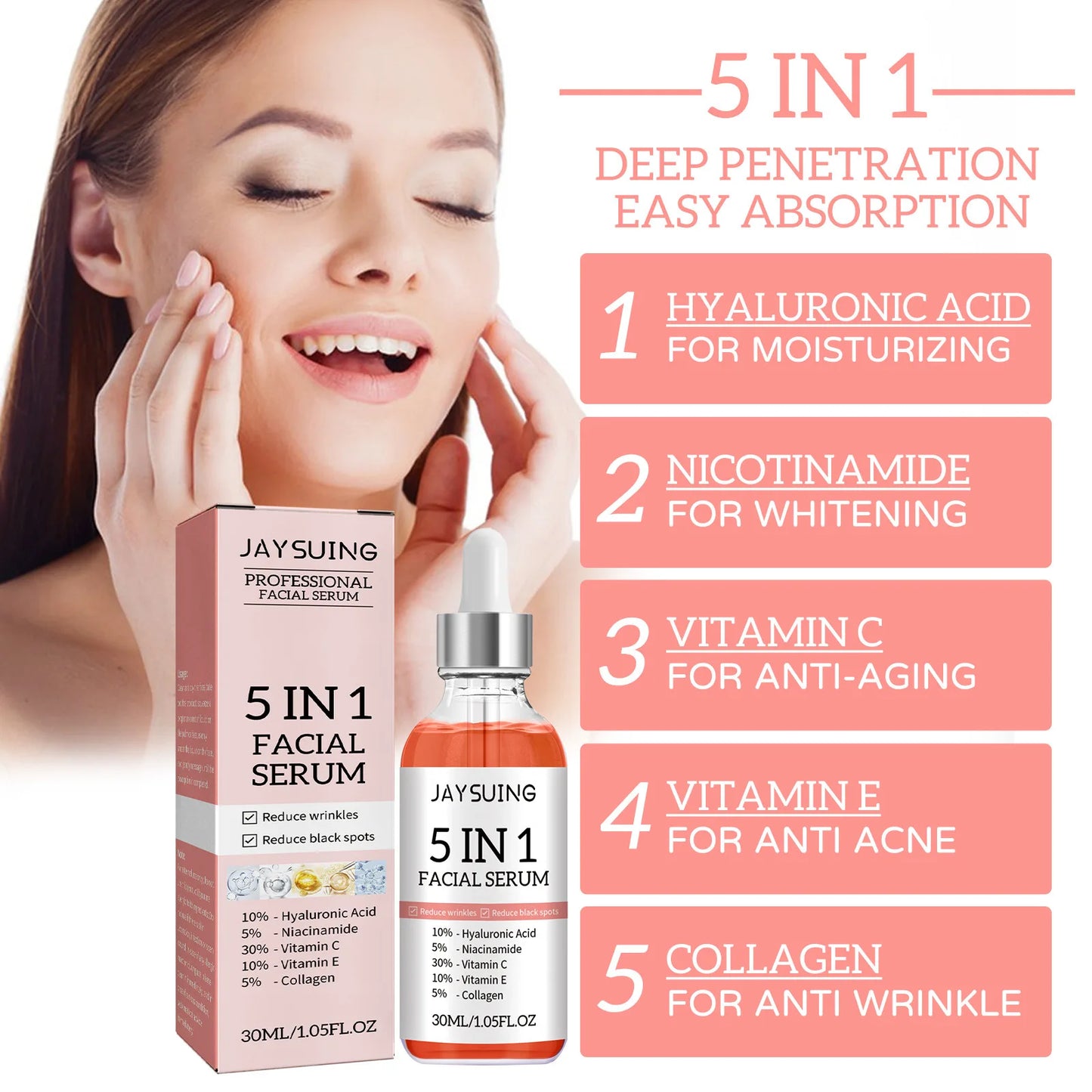 5 In 1 Face Anti Wrinkle Aging Serum